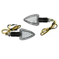 CLIGNOTANT MOTO AVOC ASO 13 LEDS BASE ABS TRANSPARENT/NOIR (L 78mm / H 37mm / L 27mm) (HOMOLOGUE CE) (PAIRE)