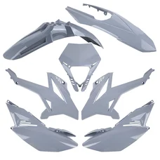 CARROSSERIE/CARENAGE 50 A BOITE ADAPTABLE BETA 50 RR 2012> GRIS NARDO (KIT 7 PIECES)  -P2R-