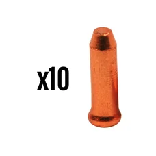 EMBOUT DE CABLE DERAILLEUR/FREIN ELVEDES 2,3mm ALU ORANGE (VENDU PAR 10)