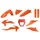 FAIRINGS/BODY PARTS FOR KTM 250, 300 EXC, 250, 350, 450, 500 EXC-F, 250, 300 XC-W, 250, 300 XCF-W 2020>  Orange KTM  (10 parts kit)   -POLISPORT-