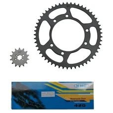 CHAIN AND SPROCKET KIT FOR DERBI 50 SENDA DRD 2002>2005  420  14X53 (BORE Ø 105mm) (OEM SPECIFICATION) -SELECTION P2R-
