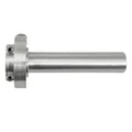 THROTTLE  HANDLE FOR MOPED REPLAY -SHORT STROKE- ALUMINIUM - SILVER (WITH CABLE ADJUSTER SCREW M10X125)