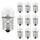AMPOULE/LAMPE STANDARD 12V 10W CULOT BAU15s NORME RY10W GRAISSEUR ERGOTS DECALES BLANC (CLIGNOTANT) (BOITE DE 10)  -P2R-