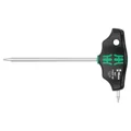 CLE TORX MANCHE EN T WERA 467 HEX PLUS T10x100mm NOIR/VERT (VENDU A L'UNITE)  -MARQUE ALLEMANDE POUR LES ATELIERS-