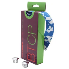 HANDLEBAR TAPE- BIKERIBBON CORK PLUS BLUE/WHITE