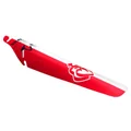 MUDGUARD FOR MTB/ROAD BIKE - REAR TO CLIP UNDER SEAT -  VELOX RED/ WHITE VENDEE FLAG (SOLD PER UNIT)
