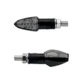 CLIGNOTANT MOTO TAAC FR17 9 LEDS FUME/NOIR (M8 / LONG 54mm / H 20mm) (PAIRE) QUALITE PREMIUM  -HOMOLOGUE ECE-