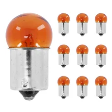 LIGHT BULB 12V 10W STANDART RY10W FOOT BAU15S -BAYONET- ORANGE (TURN LIGHT) (SOLD PER 10)  -SELECTION P2R-