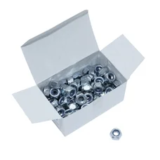 ECROU 6 PANS NYLSTOP/FREIN M10  (BOITE DE 100 PIECES)  (817010)  -ALGI-