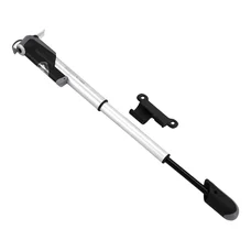 POMPE MINI ROUTE/VTT GIYO ALU TELESCOPIQUE ARGENT 7 BARS VP/VS AVEC MANOMETRE