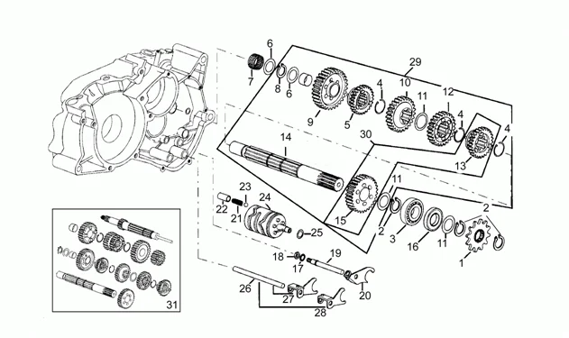 Arbre secondaire   gears