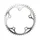CHAINRING FOR ROAD BIKE- 5 Arms- 52T.Ø 130 -OUTER- ALUMINIUM SILVER- 7075 TA ALIZE 8/9/10 Speed  (SHIMANO TYPE)