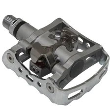 PEDALE VTT AUTOMATIQUE SHIMANO M324 POLYVALENTE FACE AUTO SPD/STANDARD AVEC CALES (PAIRE)