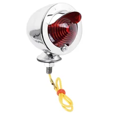 FEU/ECLAIRAGE ADDITIONNEL GLIDE CYCLO/MOTO DECORATIF CHROME AVEC CASQUETTE (ECLAIRAGE ROUGE)  -SELECTION P2R-