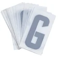 LETTRE PLAQUE PVC MOTO/SCOOTER 45mm  G  (VENDU PAR 10)
