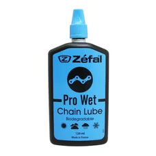 LUBRICANT FOR BICYCLE- FOR CHAIN+DERAILLEUR ZEFAL WET BIO LUBE FOR WET OR MUDDY CONDITIONS (BURETTE 125ml)