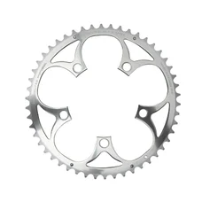 CHAINRING FOR ROAD BIKE- 5 Arms- 50T.Ø 110  -OUTER- ALUMINIUM SILVER- 7075 TA ZEPHYR    (SHIMANO TYPE)9/10Speed.