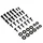 VIS DE CARROSSERIE/CARENAGE/CAPOTAGE REPLAY ACIER POUR MBK 50 OVETTO/YAMAHA 50 NEOS NOIR (KIT)
