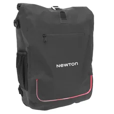 SACOCHE ARRIERE LATERALE SAC A DOS VELO NEWTON A LED ROUGE 22L NOIR POCHETTE ZIP INTERIEURE AMOVIBLE (VENDU A L'UNITE) - FIXATION CROCHETS SUR PORTE BAGAGE (INCLUS CABLE USB-C)