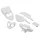 FAIRINGS/BODY PARTS FOR SCOOT  MBK 50 BOOSTER NG, ROCKET NEW MODEL/YAMAHA 50 BWS BUMP, SPY NEW MODEL WHITE GLOSS  (6 PARTS KIT)