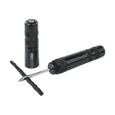 KIT REPARATION PNEU TUBELESS ROUTE / VTT HUTCHINSON PAR L'EXTERIEUR AVEC MECHES - CAPSULE ALU (5 MECHES D 1.5mm + 5 MECHES D 3mm + OUTIL)