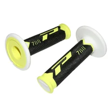 REVETEMENT POIGNEE PROGRIP MOTO OFF ROAD 788 TRIPLE DENSITE SPECIAL EDITION FLUO DESIGN JAUNE FLUO/NOIR/BLANC CLOSED END 115mm (CROSS/MX) (PAIRE)