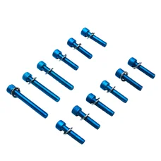 VIS DE CARTER REPLAY ALU POUR MBK 50 BOOSTER/YAMAHA 50 BWS  BLEU 6X25/40/45 (KIT DE 12)