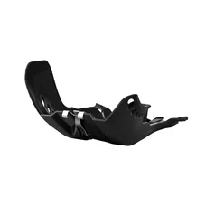 BASHPLATE FOR KTM 250 SX 2019>2022 , 250-300 XC 2019>2022, 250-300 EXC, 250-300 XC-W/ HUSQVARNA 250 TC-TE, 300 TX-TE  BLACK (with mounting kit).  -POLISPORT-