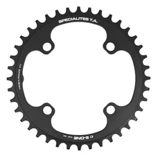 CHAINRING FOR E-BIKE - SINGLE 40teeth Ø104 BLACK TA E-ONE 4 ARMS ALU 7075 FOR BOSCH / BROSE / YAMAHA / GIANT / SHIMANO E-STEPS TA E-ONE