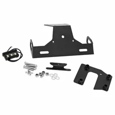 LICENSE PLATE HOLDER (Short) FOR KAWASAKI  Z900 ALUMINIUM BLACK WITH LEDS LIGHT -AVOC-