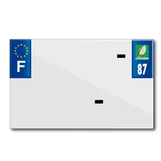 BANDE PLAQUE MOTO 210x130 POUR PVC VIERGE DEP. 87/EURO (VENDU A L'UNITE)