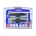 TIVOLY TOOL SET :THREAD TAPS HSS STEAM GUN DIN + HSS DRILL BITS  (IN BOX)
