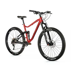 VELO MUSCULAIRE VTT LEADER FOX 29 TRION TOUT SUSPENDU HOMME ROUGE TIGRE 10V (CADRE 21,5'' - H55cm - XL - POUR ADULTE DE 185cm à plus)