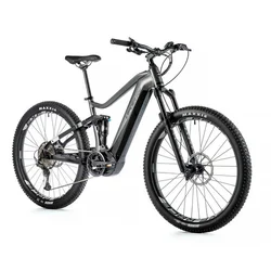 VELO ELECTRIQUE/VAE VTT 29 LEADER FOX AYRA TOUT SUSPENDU HOMME GRIS MAT 11V MOTEUR CENTRAL PANASONIC GX ULTIMATE 36V 90Nm BATTERIE 20Ah (CADRE 17,5" - H45cm - M - ADULTE DE 168cm à 178cm)