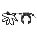 ANTITHEFT FOR BICYCLE- "HORSE SHOE" AXA SOLID BLACK-WITH CABLE PLUG Ø 10mm Long 1.50M- Security level 11/15