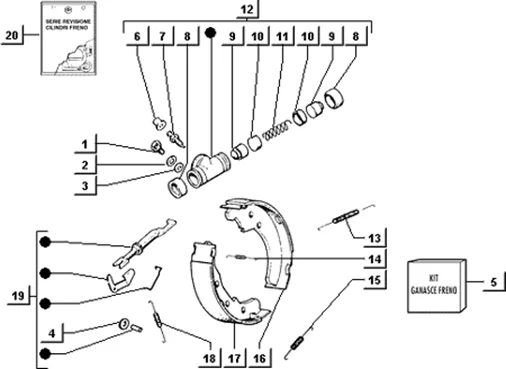 Cylindres frein av.-mâchoires
