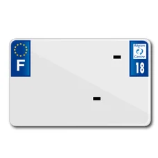 PLAQUE IMMATRICULATION MOTO TIFLEX ALU PREPERCEE 210x130 DEP. 18 VIERGE (VENDU PAR 10)