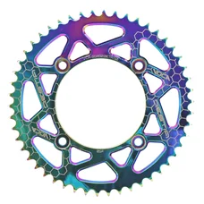 COURONNE 50 A BOITE VOCA BESTIA ADAPTABLE BETA 50 RR ENDURO 2006>2018, 50 RR MOTARD 2005>2018, 50 RR STANDARD 2005>2008  420  50 DTS ALU CNC NEO-CHROME (DIAM 100/120/8.5)