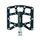 FLAT PEDAL FOR MTB/DOWNHILL/ BMX SWITCH NORTH SHORE ALUMINIUM BLACK - thread 9/16 with grips (PAIR) 110x95mm