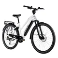 VELO ELECTRIQUE/VAE VTC 29 LEADER FOX SANDY FEMME BLANC BRILLANT 9V MOTEUR ROUE AR BAFANG 36V 45Nm BATTERIE 20Ah (16,5'' - H43cm - TAILLE S - POUR ADULTE DE 158cm à 168cm)