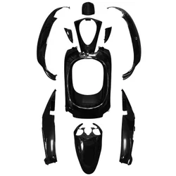 FAIRINGS/BODY PARTS FOR SCOOT  SYM 50 MIO BLACK GLOSS  (10 PARTS KIT)  P2R