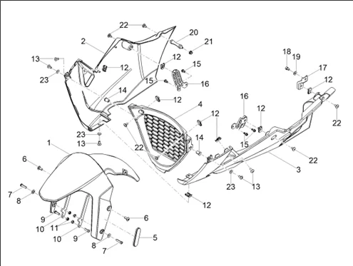 Garde-boue Av.-Embasement