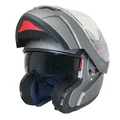 HELMET-FLIP-UP MT ATOM SV  (DOUBLE VISORS) SOLID TITANIUM MATT    XS