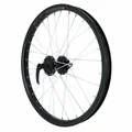 WHEEL FOR MTB 20" -FRONT- KARGO /E-BIKE DISC ALU DOUBLE WALLLED - VELOX HUB DISC 6 HOLES -BLACK-Qick release (REINFORCED)