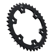 COURONNE MOTO ADAPTABLE ROYAL ENFIELD 650 CONTINENTAL 2019>2024, 650 INTERCEPTOR 2019>2024 525 38 DTS ACIER NOIR (DIAM 111/142/10.5) -JT SPROCKETS