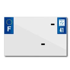 BANDE PLAQUE MOTO 210x130 POUR PVC VIERGE DEP. 41/EURO (VENDU A L'UNITE)