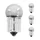 LIGHT BULB 12V 10W STANDART R10W FOOT BA15S - CHROME RED (TURN LIGHT) (x4) **  -REPLAY