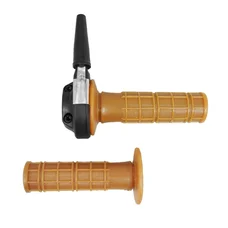 THROTTLE HANDLE FOR MOPED - DOMINO VINTAGE THERMOPLASTIC BROWN