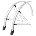 GARDE BOUE CITY/VTC TRINGLES 28'' EUROFENDER RAPIDO 46mm ARGENT (PAIRE) AVEC FIXATION RAPIDO