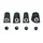 CHAINRING BOLT SET- TA COMPATIBLE ULTEGRA R8000 BLACK FOR CHAINRING X110 (SET OF 4)